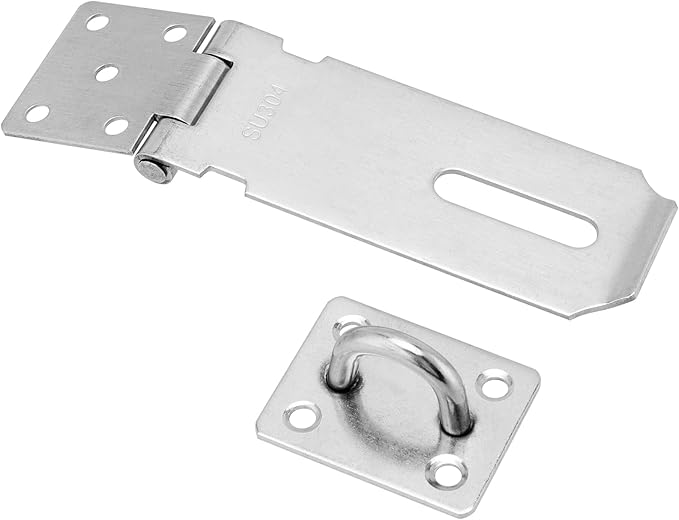 10 PCS Padlock Hasp Latch, Stainless Steel Padlock Hasp, Heavy Duty Security Hasp with Mounting Screws, Door Locks Hasp Latch for Doors and Cabinets