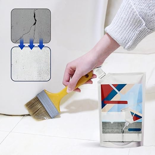 2026 New Concrete Crack Filler, Heavy-Duty Concrete Crack Repair Adhesive with Fill Tip– Quick-Drying Waterproof Sealer for Outdoor Concretes, Home Repairs, and Renovations (White, 200G)