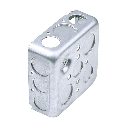 20 Pack 4" Square Electrical Box, 1-1/2'' Deep Metal Electrical Junction Box, 21.0 Cu. in. Capacity, Galvanized