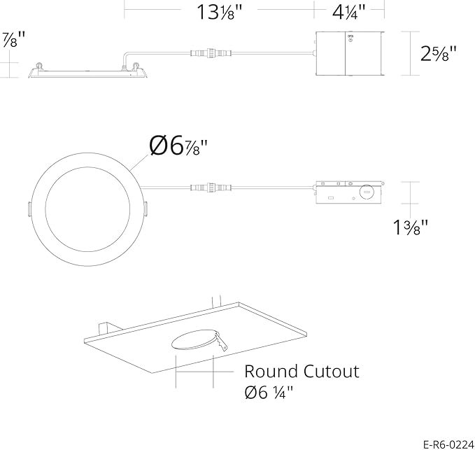 Builder Essential 7in 1,150 Lumens Round LED Recessed Light and Housing for Remodel or New Construction with 5-CCT 2700-3000-3500-4000-5000K in White (Pack of 6) IC-Rated