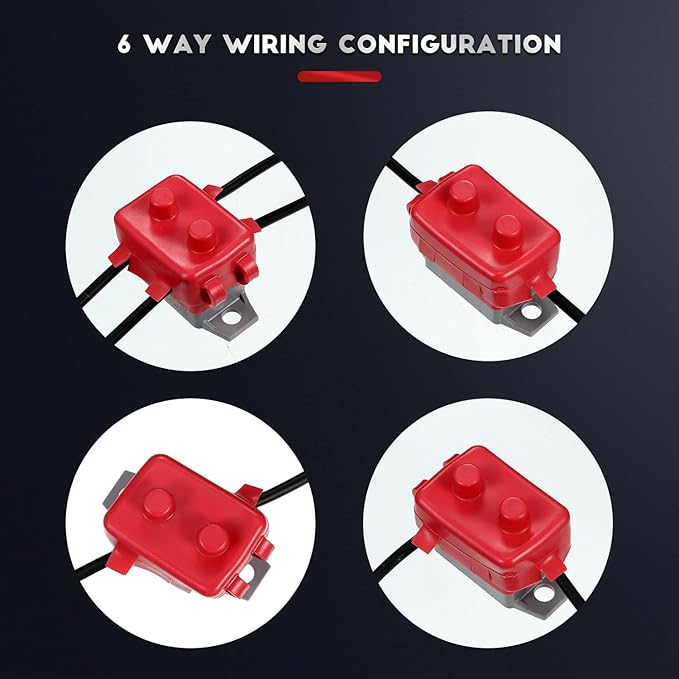 4 Pieces DC 12V - 24V Automatic Reset Circuit Breaker Circuit Breaker with Cover Stud Bolt for Automotive and More (20 Amp)