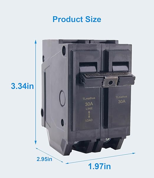 30 Amp Breaker 2 Pole Plug-in Mount Type THQL2130 Feeder Molded Case Circuit Breaker 120/240V AC, Compatible with GE Thick Series and Q-Line Series Load Centers