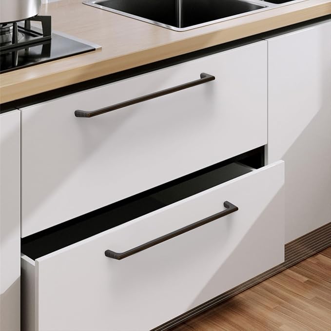 6 Pack Oil Rubbed Bronze Cabinet Pulls - 12.6 Inch Wardrobe & Cabinet Handles - Bronze Kitchen & Drawer Handle