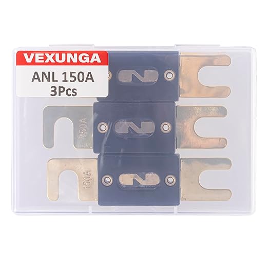 150A ANL Fuse 150 Amp Inline Blade Fuses 32V for Car Audio Inverter Automotive Stereo (Pack of 3 pcs)