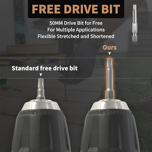 Wood Screws 4 Inch, FIXLINK Deck Screws #10 x 4, 105 PCS, Epoxy Coated, T25 Star Bit Above 1500 Hour Salt Spray Coating Outdoor Decking Screws Excellent Rust Resistant for Wood Fence, Brown