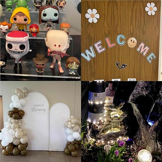 Double Sided Adhesive Putty with Pull Tabs, 500 Removable Clear Dots Sticky Tack, 0.31''x0.51''Waterproof Poster Putty Glue Dot for Party Decoration