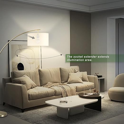 Light Socket Extender,Porcelain Socket Extension Adapter,E26 to E26 Standard Medium Screw Bulb Socket Extender Adapter,Recessed Socket Extension Converters