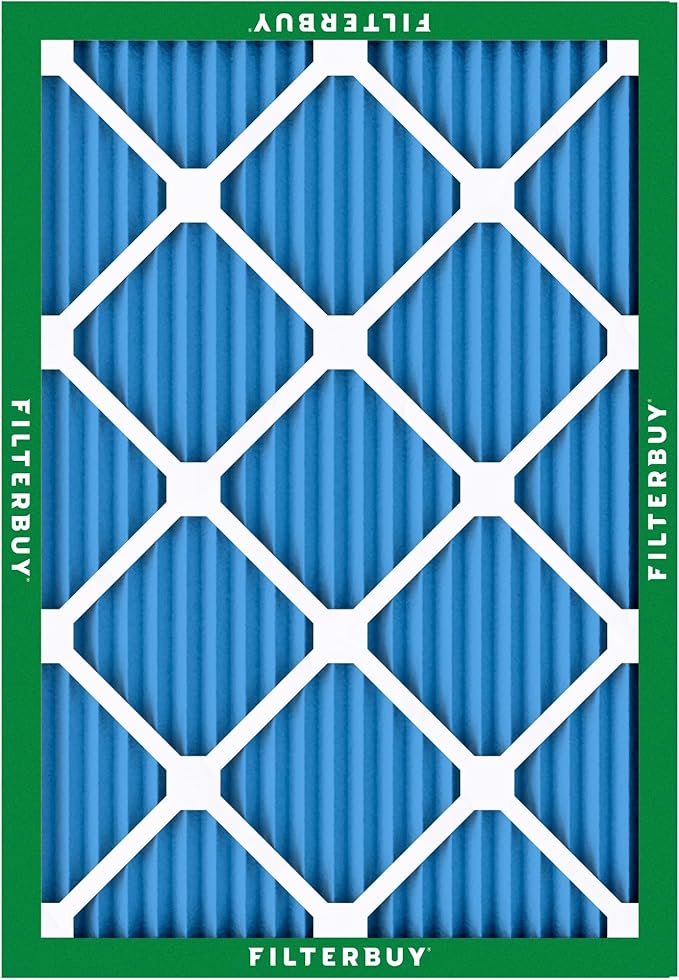Filterbuy 24x25x1 Air Filter MERV 13 (MPR 1900) Health Defense Replacement (6-Pack), Electrostatic Pleated HVAC AC Furnace Filters, Made in USA (Actual Size: 23.88 x 24.88 x 0.75)