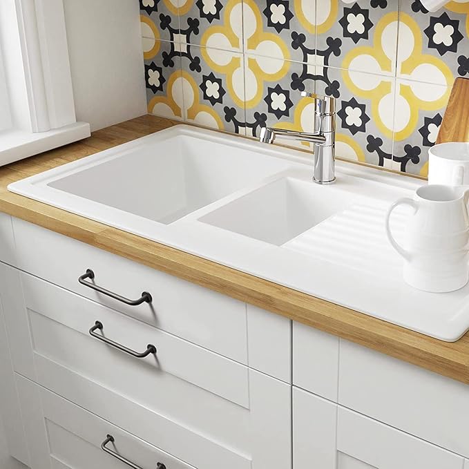 Goo-Ki 6 Pack Matte Black Cabinet Handles, 6.3 Inch(160mm) c-c Solid Drawer Pulls Bar Pull Modern Kitchen Hardware for Dresser Wardrobe Cupboard Bathroom, 9338MB-160