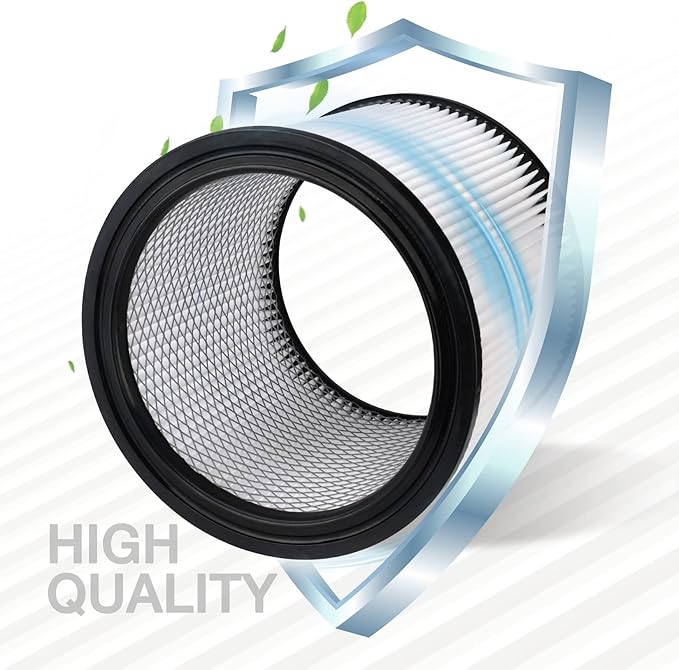 Shop-Vac High Performance 90304/90344 Cartridge Filter, Fits most 4-16 Gallon Shop-Vac Wet/Dry Vacuums, High Efficiency Nanofiber Filtration Paper, PET and Reusable, 1 Pack