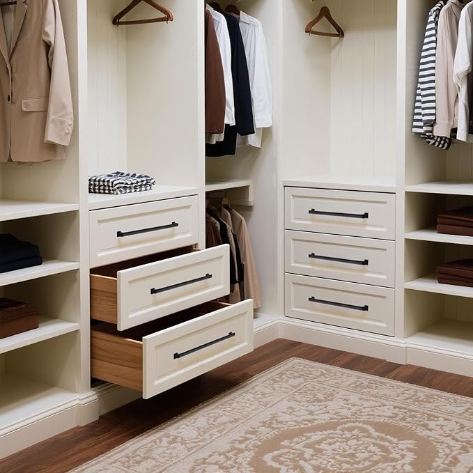 10 Pack 12.6 Inch(320mm) Hole Center Matte Black Modern Cabinet Pulls Kitchen Cabinet Handles Kitchen Cabinet Hardware Timeless Drawer Pulls for Dresser Cupboard Wardrobe, M-Black(12.6x10)