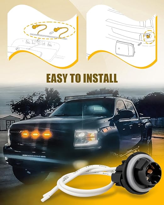 LS44 Bulb Socket Multi-Purpose Lamp Light Fit for Chevrolet GMC Buick Cadillac Oldsmobile Pontiac Saturn, for Tail Light Socket&License Plate Light Socket&Fog Light Socket