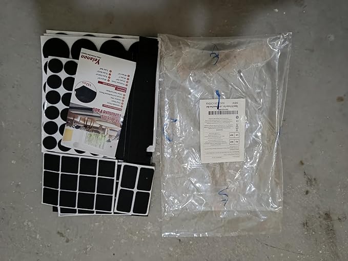 Yelanon Felt Furniture Pads -182 Pcs Premium Felt Pads for Chair Legs Furniture, Floor Protectors for Hardwood Floors, Black