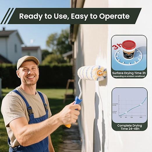 Waterproof Sealant 5 Gallon, ORIENTAL YUHONG Clear Acrylic Coating, UV Defense, High Flexibility Waterproof Adhesive for Roof, Concrete, Wall Indoor & Outdoor