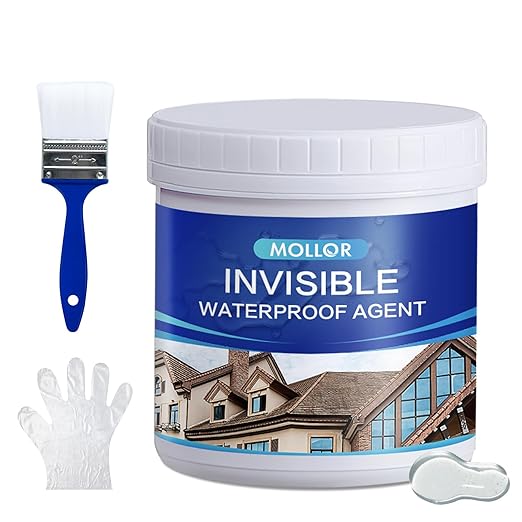 Transparent Waterproof Adhesive, 35oz Leak Invisible Waterproof Sealant for Roofs, Walls, Bathroom, Shower, Window Sills, Indoor & Outdoor Water Proof Paint