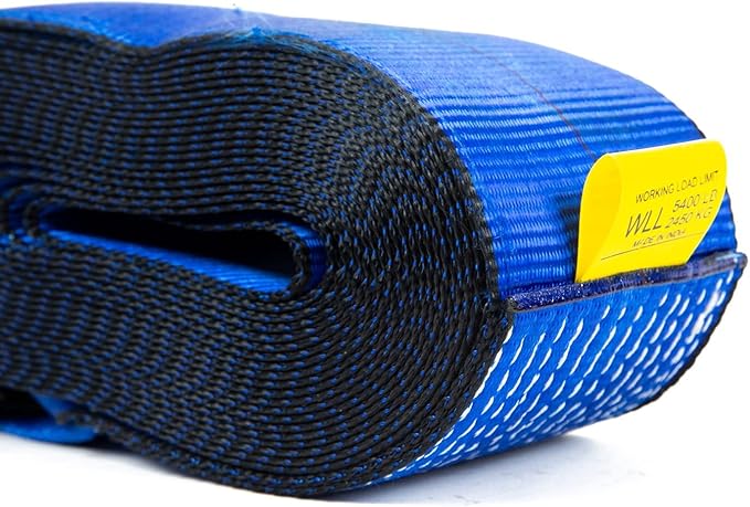Mytee Products Ratchet Tie-Down Straps with Flat Hooks, 4" x 30' Ratchet Straps Blue | 16,200 Lbs Breaking Strength | TieDown Ratchet Straps for Flatbed, Truck, Trailers Pickup