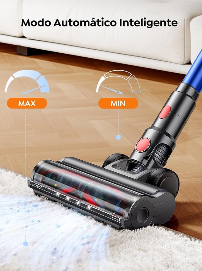 Cordless Vacuum Cleaner, 650W with Extra Mattress Cleaning Tool, 50KPA Stick Vacuum Cleaners for Home 65 Mins Runtime, Self-Standing, Wall Mount Charging, Rechargeable Vacuum for Floor Carpet Pet Hair