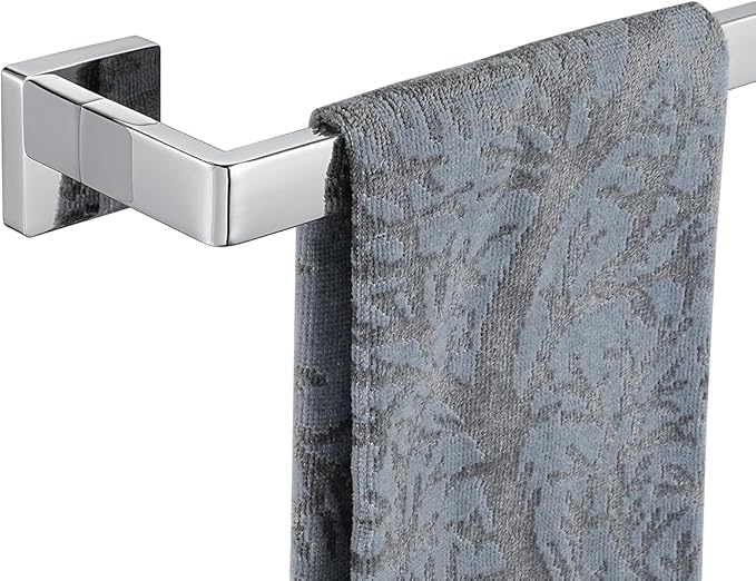 JQK Polished Towel Bar, Rounded Edges 32.36 Inch Towel Rack, 304 Stainless Steel Bathroom Wall Mount, Useable Length 30 Inch, TB250L30-CH