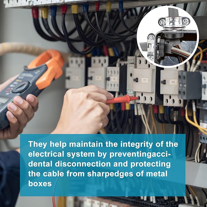 100pcs 1/2" Clamp Type Cable Connectors, cable connector clamp Steel Connector for Metallic Conduit Protect Cables Silver-Zinc