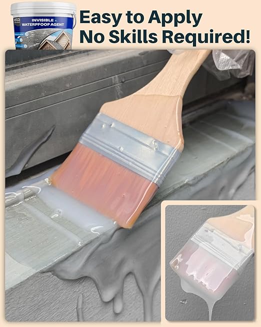 Transparent Waterproof Sealant,281oz Clear Transparent Waterproof Coating,Liquid Invisible Water Proof Agent for Roofs Walls,Garden,Bathroom,Kitchen Indoor & Outdoor Water Proof Sealant