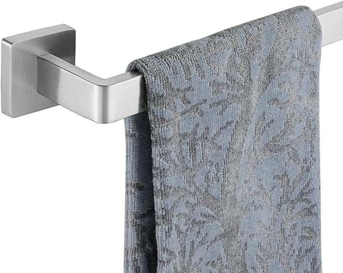 JQK Brushed Towel Bar, Rounded Edges 32.36 Inch Towel Rack, 304 Stainless Steel Bathroom Wall Mount, Useable Length 30 Inch, TB250L30-BN