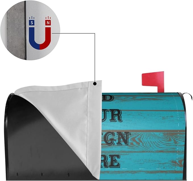 Custom Personalized Mailbox Covers Add Photo Picture Family Name House Address Text Magnetic Mail Cover for Home Garden Yard-9