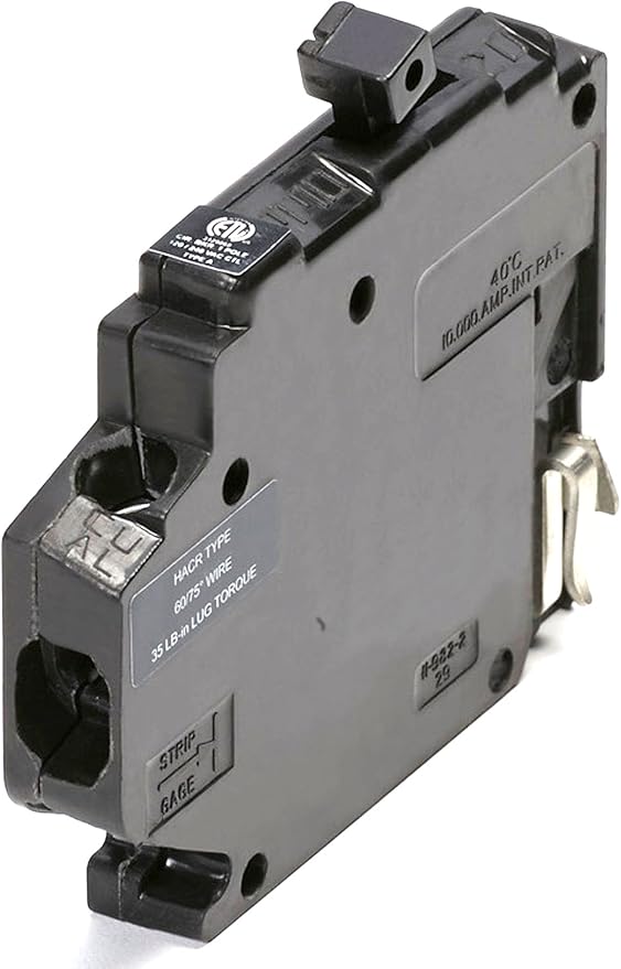 UBITBA120R-New Challenger MH120R Type A Replacement. One Pole 20 Amp Right Clip Circuit Breaker Manufactured by Connecticut Electric.