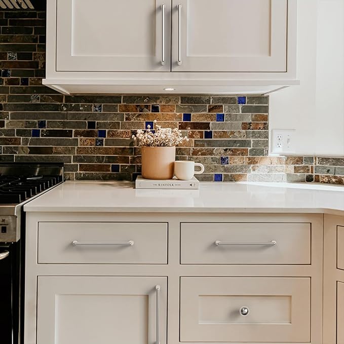 10 Pack Brushed Satin Nickel Cabinet Pulls 5 Inch Kitchen Cabinet Handles Cabinet Hardware Kitchen Handles for Cabinets Cupboard Handles Nickel Dresser Pulls Drawer Handle