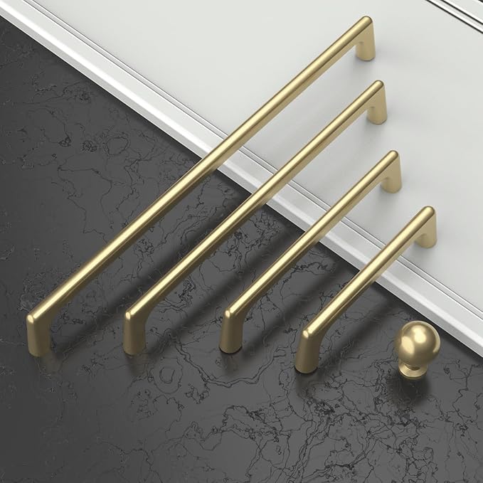 10 Pack Brushed Gold Cabinet Pulls 7.5 Inch Kitchen Cabinet Handles Cabinet Hardware Kitchen Handles for Cabinets Cupboard Handles Gold Dresser Pulls Drawer Handle