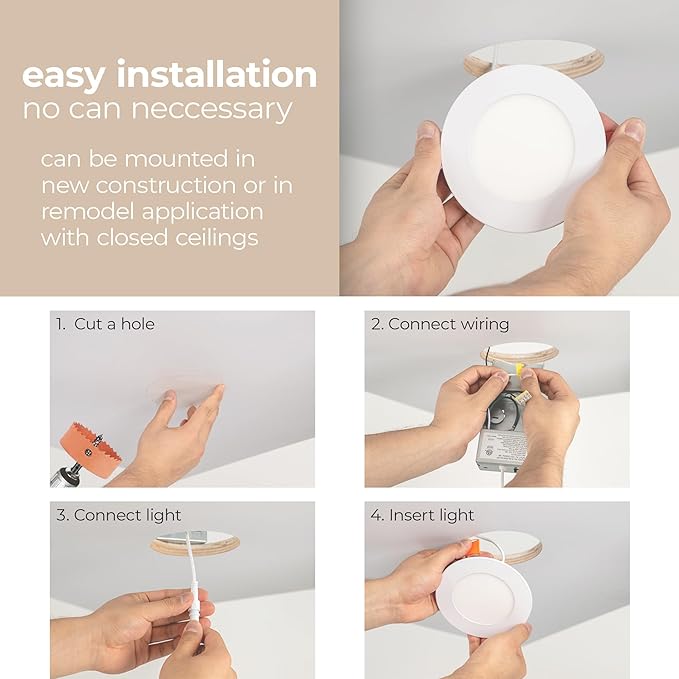 Builder Essential 7in 1,150 Lumens Round LED Recessed Light and Housing for Remodel or New Construction with 5-CCT 2700-3000-3500-4000-5000K in White (Pack of 12) IC-Rated