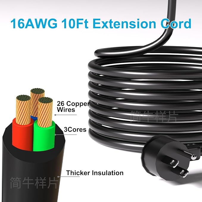 Surge Protector Power Strip Heavy Duty 10 ft Cord High Joules Protection (4800J)/18AC outlets/USBs (2A+2C PD20W)/1875W/15A,Flat Plug,Commercial,Industrial,Office,Home,College,Black,Insurance Coverage