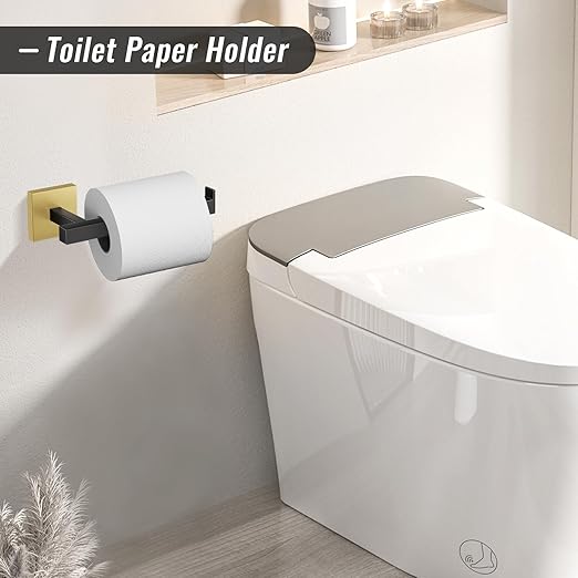 YACVCL 10-Piece Towel Bar Set,Black and Gold Bathroom Hardware Set, Black&Gold Bathroom Accessories Set, SUS304 Stainless Steel 23.6 Inch Towel Holder Towel Racks Set Wall Mounted