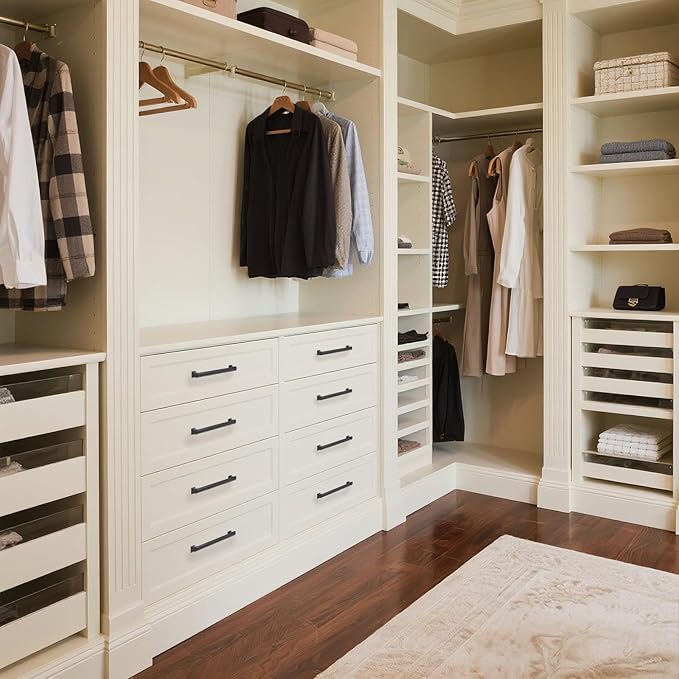 10 Pack 10 Inch(254mm) Hole Center Matte Black Modern Cabinet Pulls Kitchen Cabinet Handles Kitchen Cabinet Hardware Timeless Drawer Pulls for Dresser Cupboard Wardrobe, M-Black(10x10)