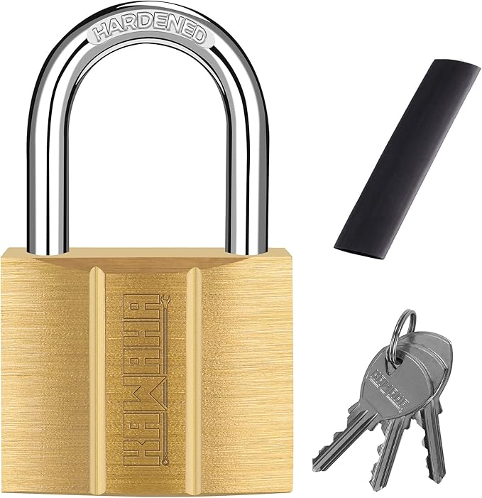 81/40-1P Brass Keyed Padlock (Waterproof, Solid Brass Lock) for Sheds, Storage Unit, School, Gym Locker, Fence, Toolbox, Hasp, Storage - 1-9/16 in. (40 mm)