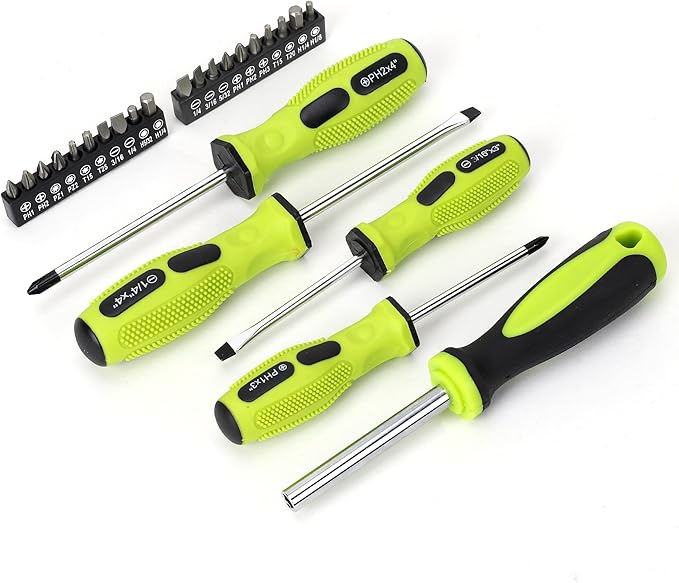 FASTPRO 215-Piece Home Repairing Tool Set with 12-Inch Wide Mouth Open Storage Bag, Household Hand Tool Kit, Green