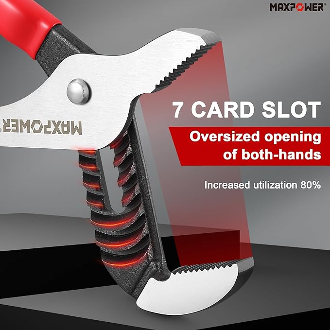 MAXPOWER 12-inch Water Pump Pliers, Straight Jaw Adjustable Tongue and Groove Plier, Slip Joint Plumbing Pliers