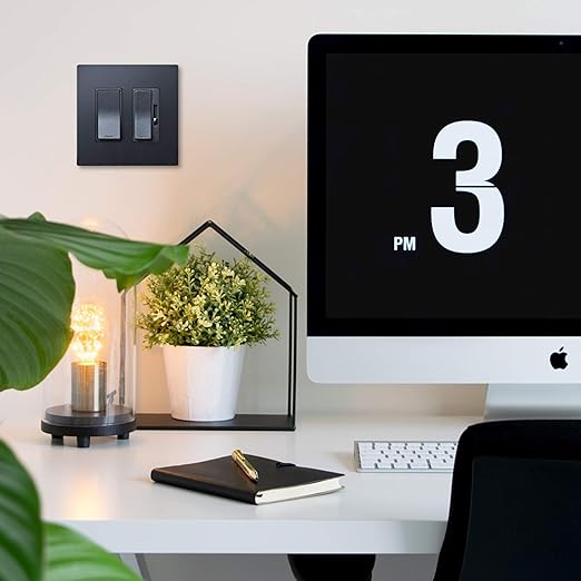 Legrand radiant TM873GCC10 15 Amp Rocker Wall Switch, 3-Way Decorator Light Switches, Graphite (1 Count)