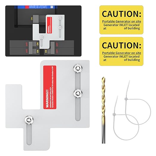 Generator Interlock Kit Fit for Eaton Cutler Hammer BR and CH Series Breaker 150 or 200 Amp Panels 1 1/4-1 7/16" Space Between Main and Generator Breaker