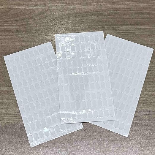 Double Sided Adhesive Putty with Pull Tabs, 300 Removable Clear Dots Sticky Tack, 0.31''x0.51''Waterproof Poster Putty Glue Dot for Party Decoration