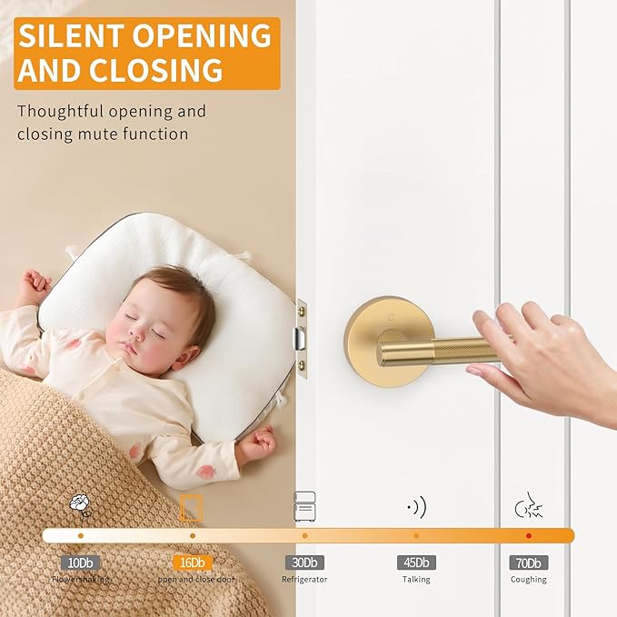 Amerdeco 1 Pack Champagne Bronze Door Handles Interior, Knurled Privacy Door Handles, Heavy Duty Door Lever for Bedroom or Bathroom, Reversible Keyless for Left Right Handed Doors AM0016