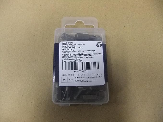 HPHOPE PH1 Screwdriver Bit Set, Phillips #1 Bits 1/4" Hexagon Bit (Length: 1", 25 Pack)