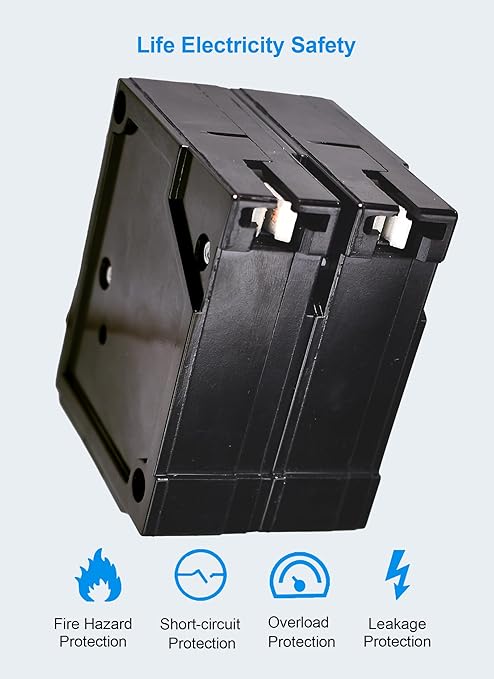 Q240 40-Amp Double Pole Type QP Circuit Breaker Plug-in Mount Standard MCB Thermal Magnetic Protection, 10KA 120/240V, Compatible with Siemens PL and ES Series Load Centers(2P 40A)