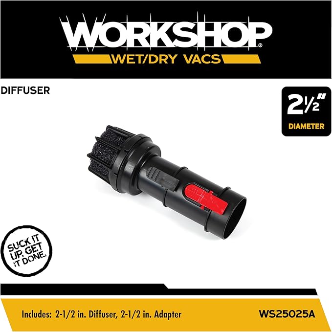 WORKSHOP Wet/Dry Vacs 2.5" Muffler/Diffuser
