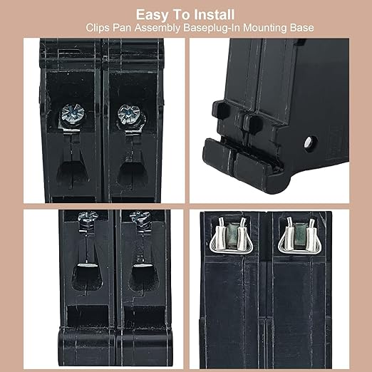 2 Pole 60 Amp Circuit Breaker Plug on Mount Standard Miniature Circuit Breaker Thermal Magnetic Protection