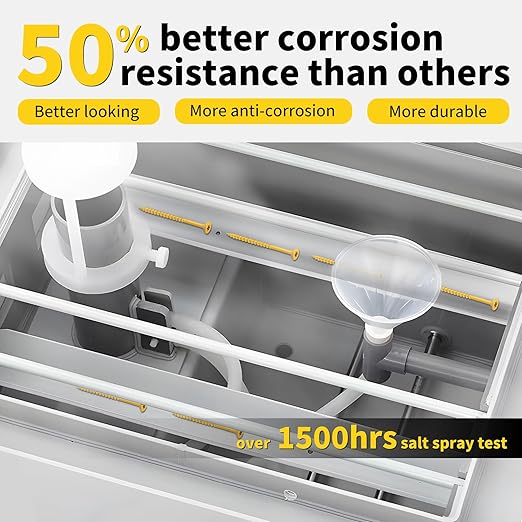 Wood Screws 2-1/2 Inch, FIXLINK Deck Screws #10 x 2-1/2", 105 PCS, Epoxy Coated, T25 Star Bit Above 1500 Hour Salt Spray Coating Outdoor Decking Screws Excellent Rust Resistant for Outdoor Wood Fence