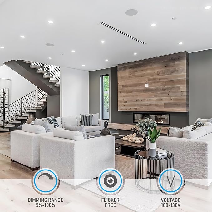 TORCHSTAR 4 Inch Slim Recessed Lighting with Junction Box, Dimmable 10W Ultra-Thin Recessed Light, 5000K Daylight, 700LM Basic Series LED Downlight, ETL & Energy Star, Pack of 6