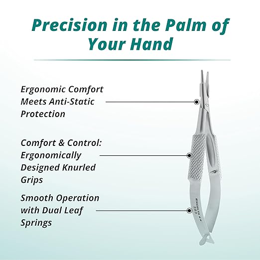 Excelta 383 Self-Opening Miniature Straight Tip Needle Nose Pliers, 3 Inch Stainless Steel, for Precision Work in Confined Spaces, Intermediate