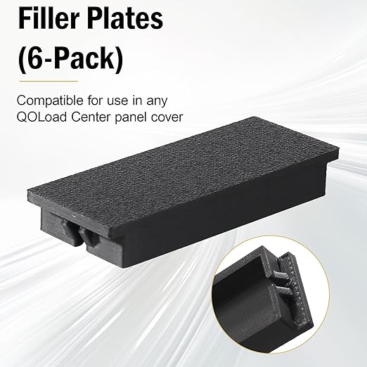 Breaker Cover Plate for Schneider Electric Squared D by Filler Plates HOMFPCP Circuit Breaker Cover 1 inch 6-Pack