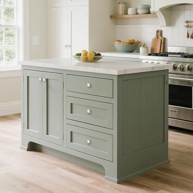 10 Pack Satin Nickel Cabinet Knobs Drawer Knobs Modern Cabinet Pulls Kitchen Cabinet Handles Kitchen Cabinet Hardware Timeless Drawer Pulls for Dresser Cupboard Wardrobe, Nickel-B(1x10)