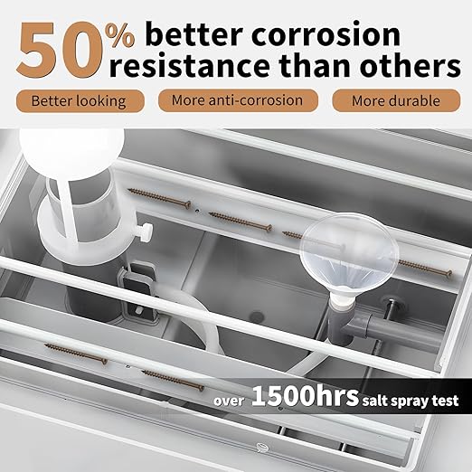 Wood Screws 4 Inch, FIXLINK Deck Screws #10 x 4, 50 PCS, Epoxy Coated, T25 Star Bit Above 1500 Hour Salt Spray Coating Outdoor Decking Screws Excellent Rust Resistant for Wood Fence, Brown